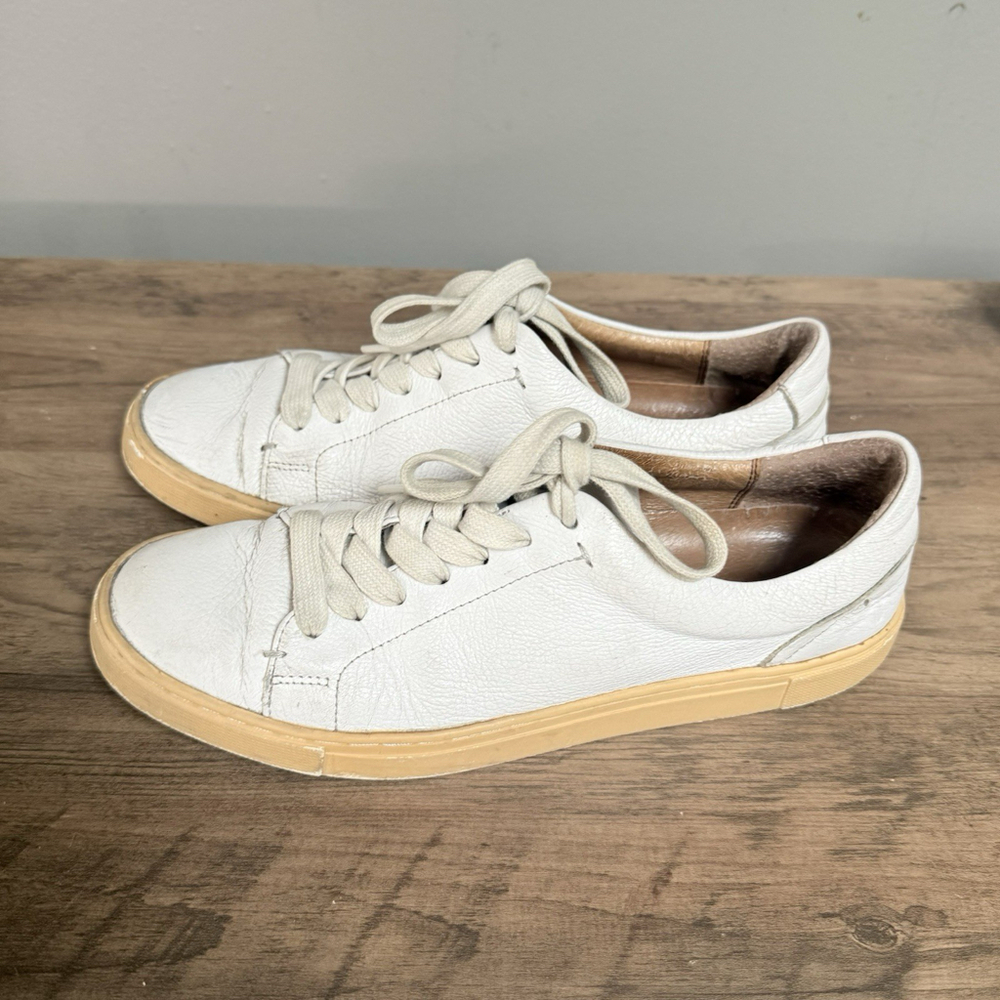 Frye Women’s Ivy White Leather Low Top Lace Up Sneaker Size 7 M